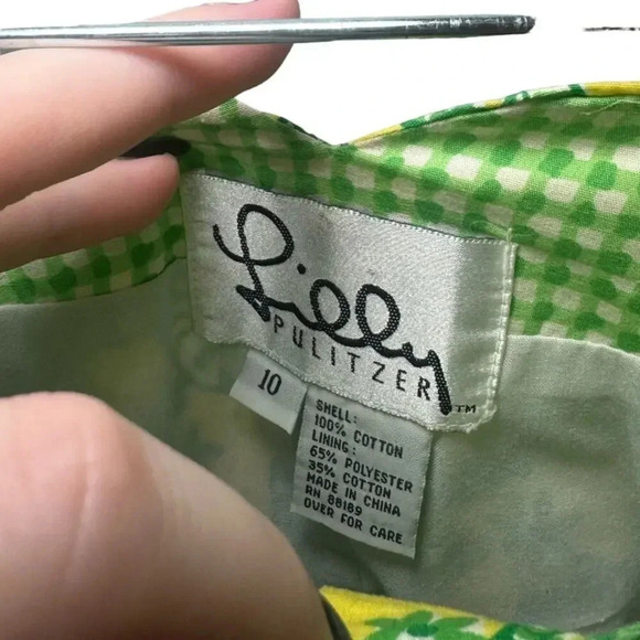 Lilly Pulitzer Ankle Frog Green Pockets Tropical Crop Capri Pants Size 10 - Picture 10 of 12